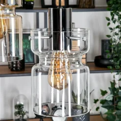 Hasvik Suspension, Suspension Chrome, Noir, 3 lumières