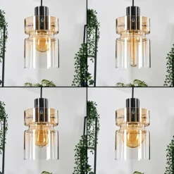 Hasvik Suspension, Suspension Chrome, Noir, 3 lumières