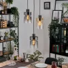 Hasvik Suspension, Suspension Chrome, Noir, 3 lumières