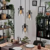 Hasvik Suspension, Suspension Chrome, Noir, 3 lumières