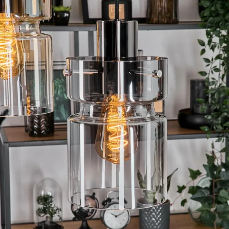 Hasvik Suspension, Suspension Chrome, Noir, 3 lumières