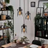 Hasvik Suspension, Suspension Chrome, Noir, 3 lumières