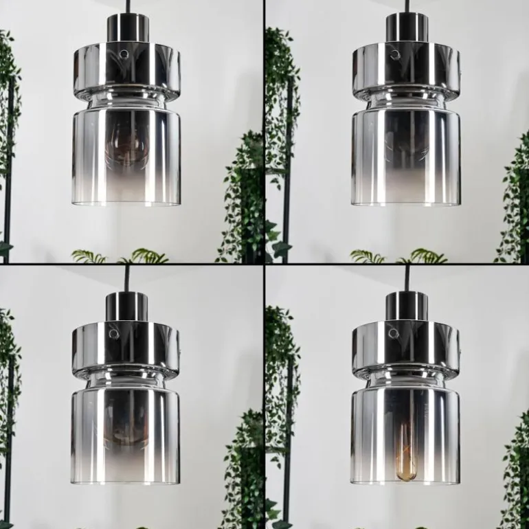 Hasvik Suspension, Suspension Chrome, Noir, 3 lumières