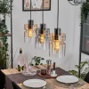 Hasvik Suspension, Suspension Chrome, Noir, 3 lumières