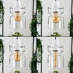 Hasvik Suspension, Suspension Blanc, 3 lumières