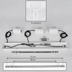 Hasvik Suspension, Suspension Blanc, 3 lumières