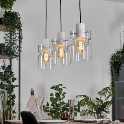 Hasvik Suspension, Suspension Blanc, 3 lumières