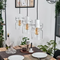 Hasvik Suspension, Suspension Blanc, 3 lumières