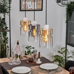 Hasvik Suspension, Suspension Blanc, 3 lumières
