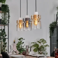 Hasvik Suspension, Suspension Blanc, 3 lumières