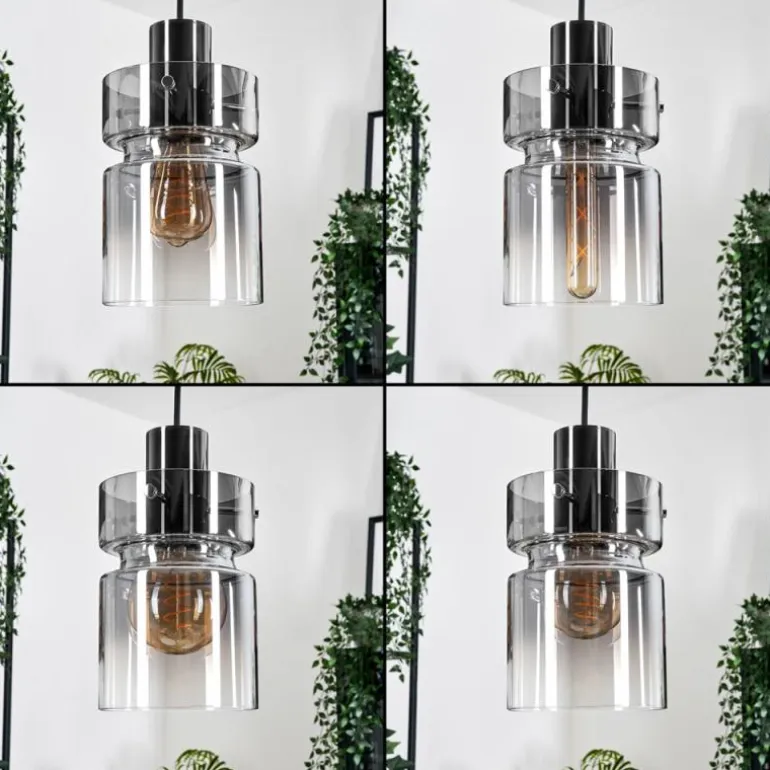Hasvik Suspension, Suspension Chrome, Noir, 1 lumière