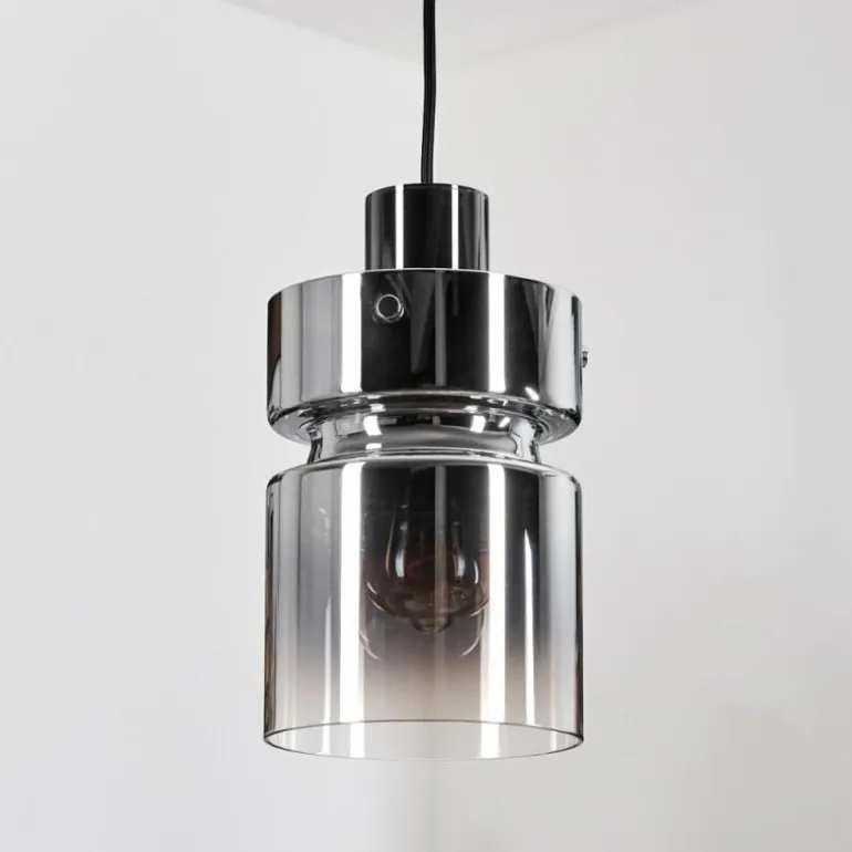 Hasvik Suspension, Suspension Chrome, Noir, 1 lumière