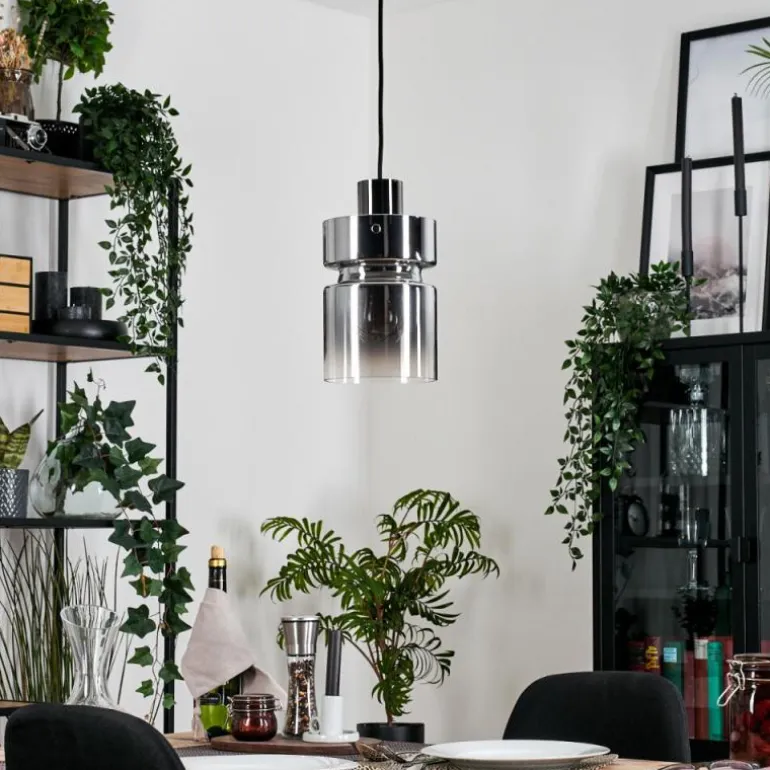 Hasvik Suspension, Suspension Chrome, Noir, 1 lumière