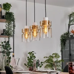 Hasvik Suspension, Suspension Blanc, 3 lumières
