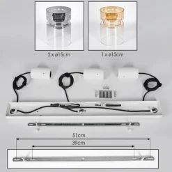 Hasvik Suspension, Suspension Blanc, 3 lumières