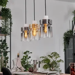 Hasvik Suspension, Suspension Blanc, 3 lumières