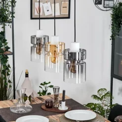 Hasvik Suspension, Suspension Blanc, 3 lumières