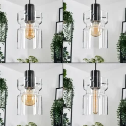 Hasvik Suspension, Suspension Chrome, Noir, 1 lumière