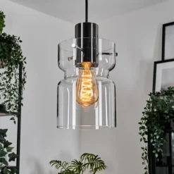 Hasvik Suspension, Suspension Chrome, Noir, 1 lumière
