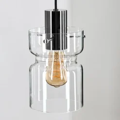 Hasvik Suspension, Suspension Chrome, Noir, 1 lumière