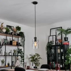 Hasvik Suspension, Suspension Chrome, Noir, 1 lumière