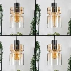 Hasvik Suspension, Suspension Chrome, Noir, 1 lumière