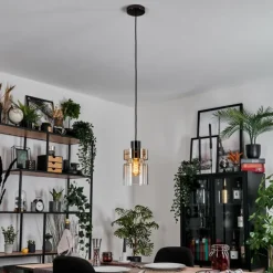 Hasvik Suspension, Suspension Chrome, Noir, 1 lumière