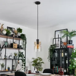 Hasvik Suspension, Suspension Chrome, Noir, 1 lumière