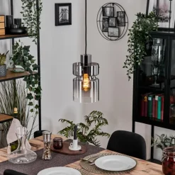 Hasvik Suspension, Suspension Chrome, Noir, 1 lumière
