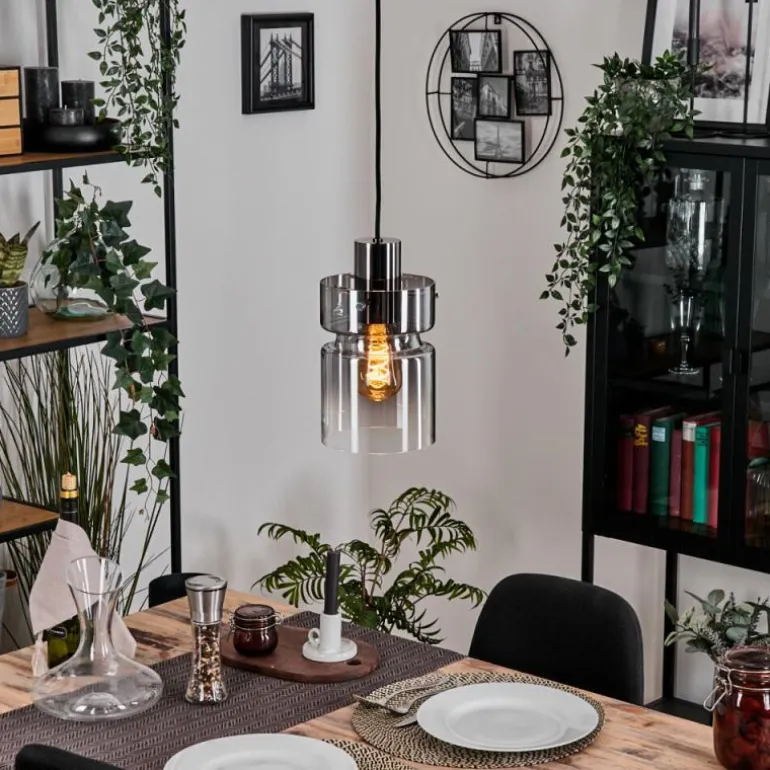 Hasvik Suspension, Suspension Chrome, Noir, 1 lumière