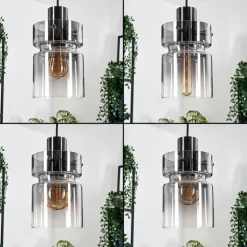 Hasvik Suspension, Suspension Chrome, Noir, 1 lumière