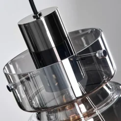 Hasvik Suspension, Suspension Chrome, Noir, 1 lumière
