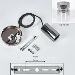 Hasvik Suspension, Suspension Chrome, Noir, 1 lumière