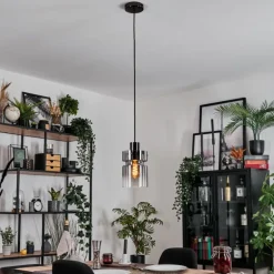 Hasvik Suspension, Suspension Chrome, Noir, 1 lumière