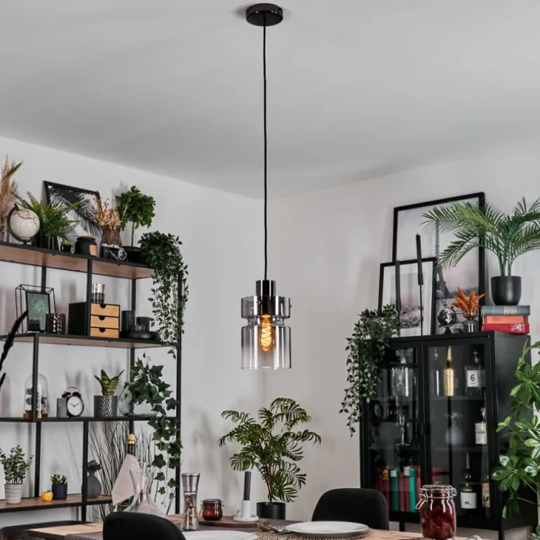Hasvik Suspension, Suspension Chrome, Noir, 1 lumière