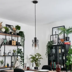 Hasvik Suspension, Suspension Chrome, Noir, 1 lumière