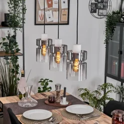 Hasvik Suspension, Suspension Blanc, 3 lumières