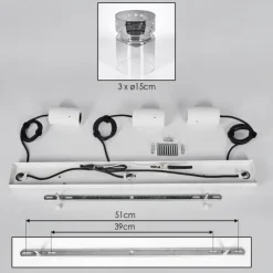 Hasvik Suspension, Suspension Blanc, 3 lumières