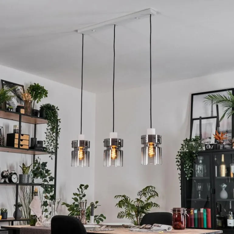Hasvik Suspension, Suspension Blanc, 3 lumières