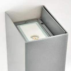 Hoods Lampe murale d´extérieur, Luminaire Up & Down, Applique murale LED Argenté, 1 lumière