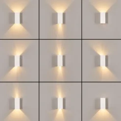 Hoods Lampe murale d´extérieur, Luminaire Up & Down, Applique murale LED Blanc, 1 lumière