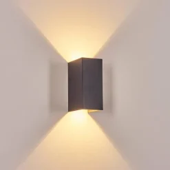 Hoods Lampe murale d´extérieur, Luminaire Up & Down, Applique murale LED Cuivre, Noir, 1 lumière