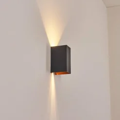 Hoods Lampe murale d´extérieur, Luminaire Up & Down, Applique murale LED Cuivre, Noir, 1 lumière