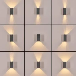 Hoods Lampe murale d´extérieur, Luminaire Up & Down, Applique murale LED Anthracite, 1 lumière