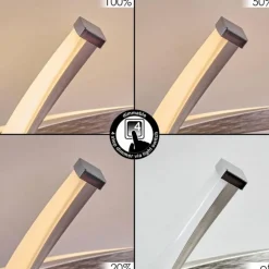 Imatro Plafonnier LED Nickel mat, Argenté, 2 lumières