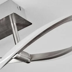 Imatro Plafonnier LED Nickel mat, Argenté, 2 lumières