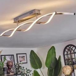 Imatro Plafonnier LED Nickel mat, Argenté, 2 lumières