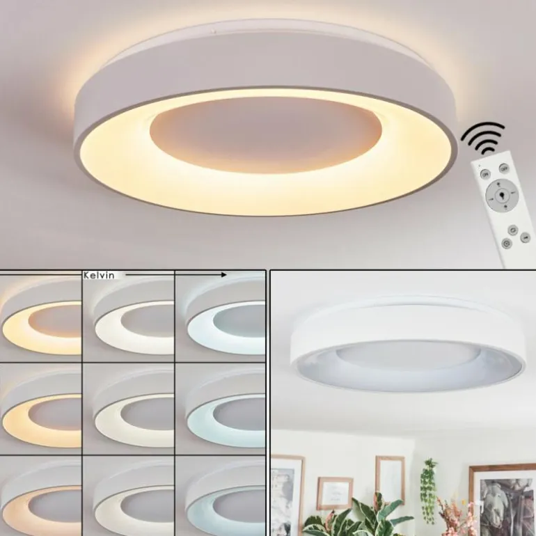 Joren Plafonnier, Panel LED Blanc, 1 lumière, Télécommandes
