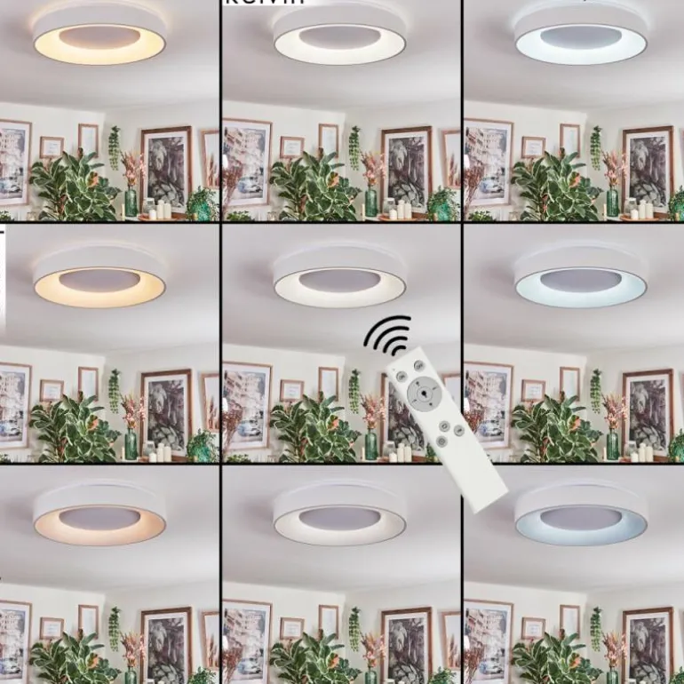Joren Plafonnier, Panel LED Blanc, 1 lumière, Télécommandes