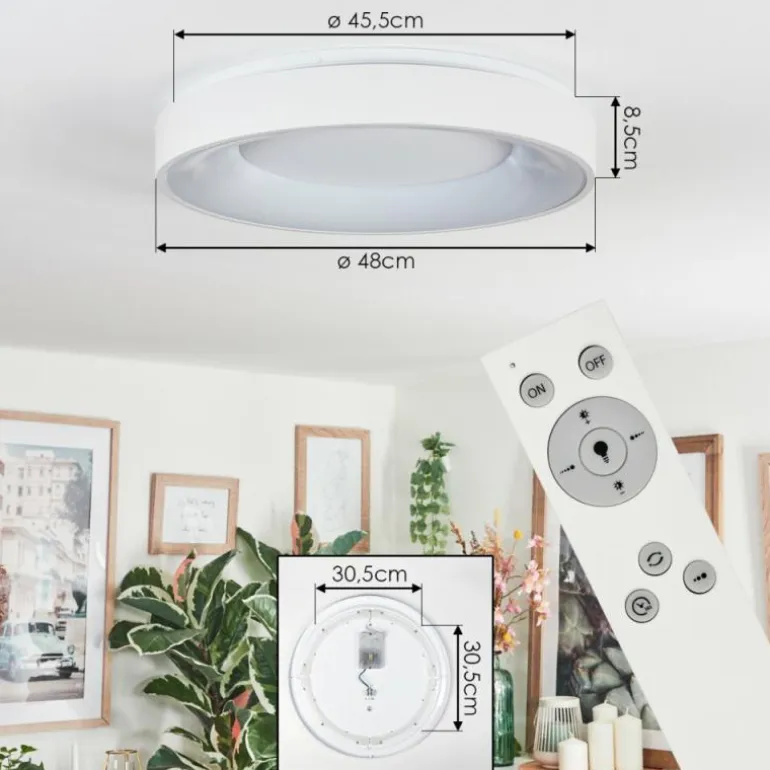 Joren Plafonnier, Panel LED Blanc, 1 lumière, Télécommandes